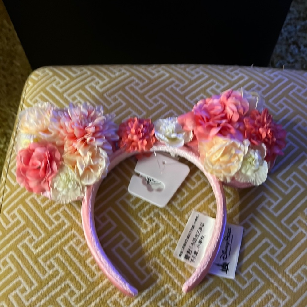 Floral Mickey Mouse ears
